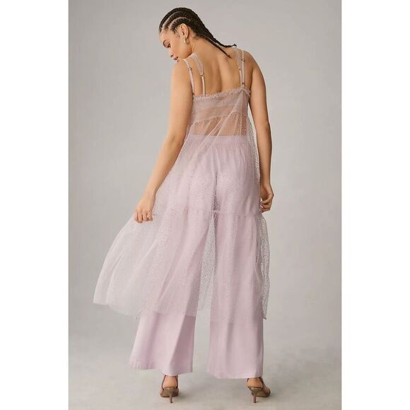 Anthropologie Women’s By Anthropologie Sheer Dot Tulle Sheer Slip Dress - Picture 4 of 12